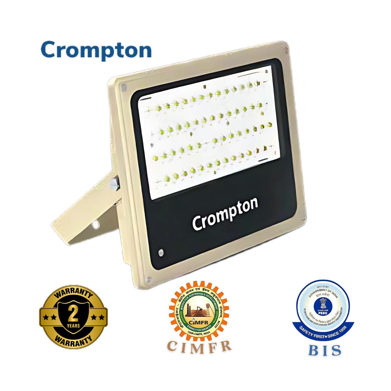Crompton 200 W Cool White IP66 10 kV 100 Lumen TFS-507-200-57-60D-SL-GL-NSG LED Flood Lights_1