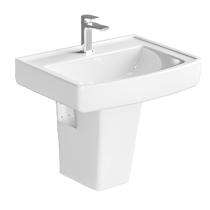 Bathero Wash Basin Crema 51013 Half Pedestal_0
