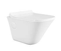 Bathero EWC with Seat Cover and Flush Rome Rimless 11020 Wall Hung_0