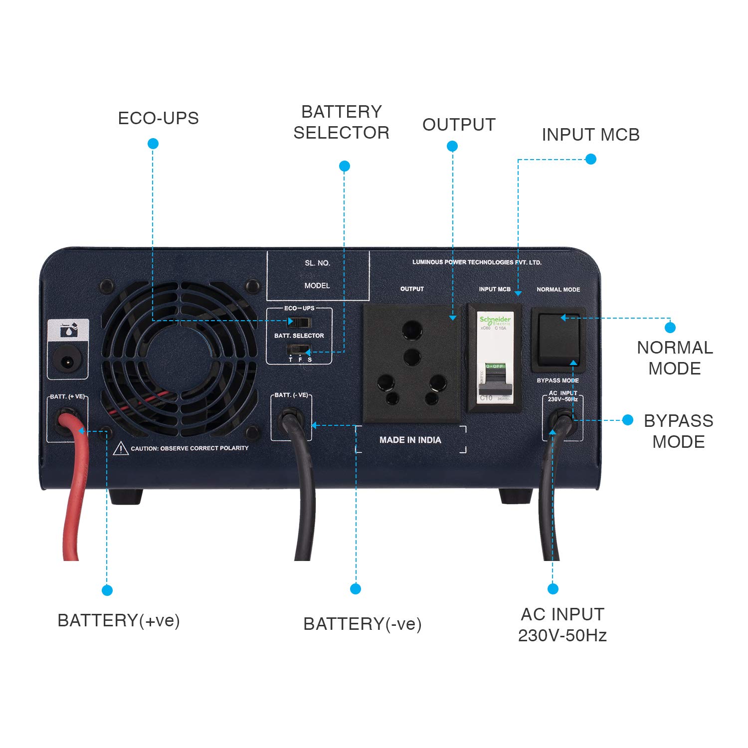LUMINOUS Zelio WiFi 1100 756 W 900 VA Sine Wave Inverter_2
