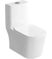 Bathero EWC with Seat Cover and Flush Exotic One PC 21017R - 225 mm Floor Mounted_0