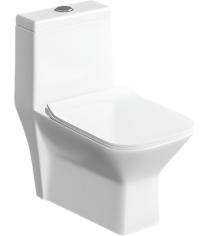 Bathero EWC with Seat Cover and Flush Dome One PC 21029 - 225 mm Floor Mounted_0