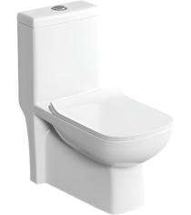 Bathero EWC with Seat Cover and Flush Olivia One PC 21027 - 225 mm Floor Mounted_0