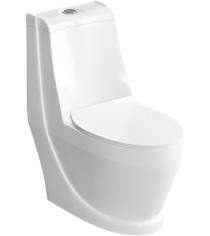 Bathero EWC with Seat Cover and Flush Stylo One PC 21032 - 225 mm Floor Mounted_0