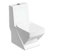 Bathero EWC with Seat Cover and Flush Fusion One PC 21006 - 225 mm Floor Mounted_0