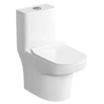 Bathero EWC with Seat Cover and Flush Asta One PC 21021 - 225 mm Floor Mounted_0