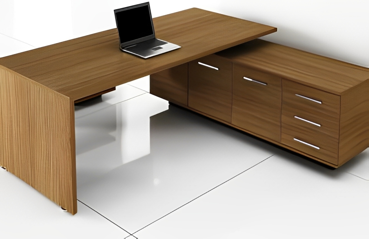 SOF Furniture Computer Office Tables Brown Wooden_3