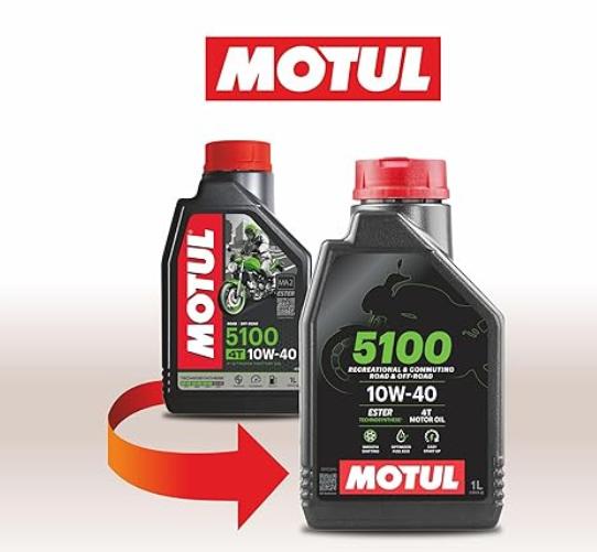 MOTUL 5100 4T Synthetic Engine Motorcycle & Bikes Engine Oil 1 L Bottle_1