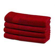 Akshaya Cotton 150 x 75 cm Plain Red Towel_0