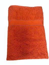 Akshaya Cotton 150 x 75 cm Plain Orange Towel_0