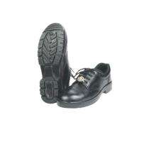 MANGLA Metal Safe Grain Leather Steel Toe Safety Shoes Black_0
