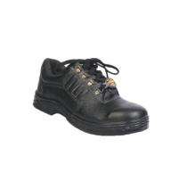 MANGLA Helicon Grain Leather Steel Toe Safety Shoes Black_0