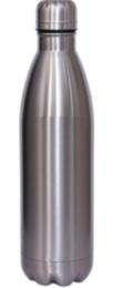 1 L Stainless Steel Silver Flask Bottle_0