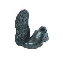 MANGLA Mooge Genuine Grain Buff Leather Steel Toe Safety Shoes Black_0