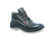 MANGLA Glacier Grain Leather Steel Toe Safety Shoes Black_0