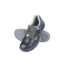MANGLA Aenta Grain Leather Steel Toe Safety Shoes Black_0