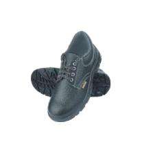 MANGLA Cambridge Grain Leather Steel Toe Safety Shoes Black_0