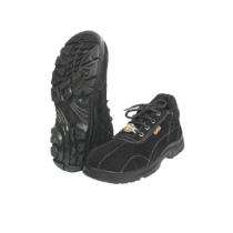 MANGLA Chetak Black Suede Leather Steel Toe Safety Shoes Black_0