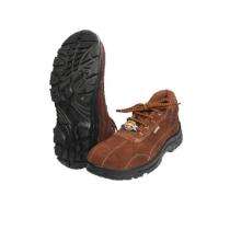 MANGLA Chetak Brown Suede Leather Steel Toe Safety Shoes Brown_0