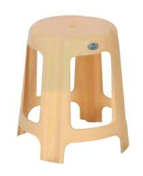 Nilkamal Stools Backless Plastic Marble Beige_0