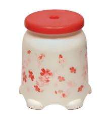 Nilkamal Stools Backless Plastic Cream and Bright Red_0