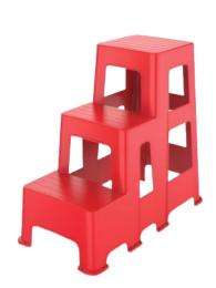 Nilkamal Stools Step Plastic Bright Red_0