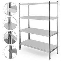 GOYAL Stainless Steel Free Standing 4 Industrial Racks 72 inch 36 x 12 inch_0