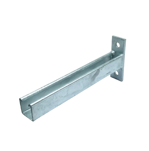 FITSTRUTS 750 mm U-shaped with flat plate Silver Mild Steel Bracket with Extension_0