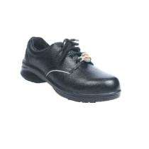MANGLA Tracy Alabama Grain Leather Steel Toe Safety Shoes Black_0
