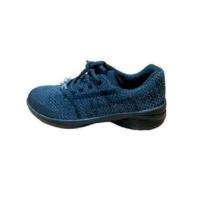 MANGLA Honey Alabama Grain Leather Steel Toe Safety Shoes Blue_0