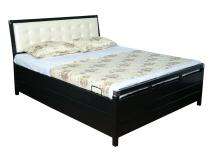 Iron Non Foldable Queen Bed 6 x 5 ft Black and White_0
