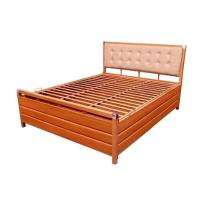 Iron Non Foldable Queen Bed 6 x 5 ft Brown_0