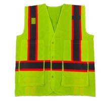 Polyester Safety Jackets M SJ09 Without Sleeves Green_0