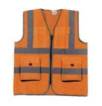 Polyester Safety Jackets M SJ13 Without Sleeves Orange_0