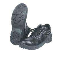 MANGLA Platino Grain Leather Steel Toe Safety Shoes Black_0