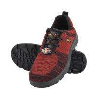 MANGLA Sporty 006 Knitted fabric Steel Toe Safety Shoes Black and Red_0