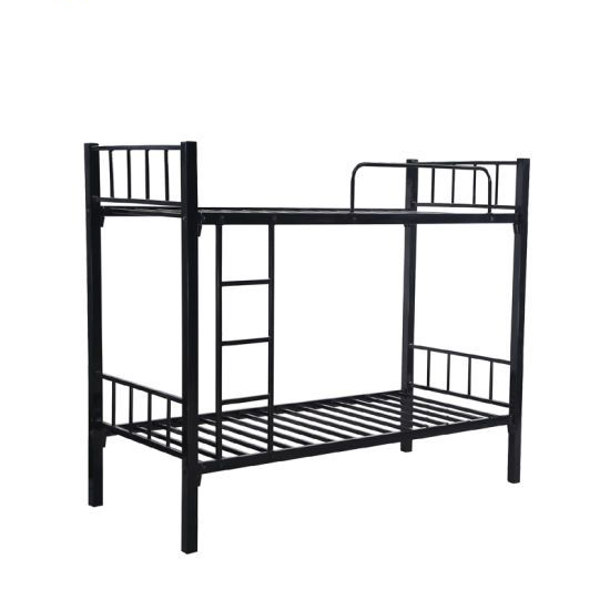 Steel 2 Tier Hostel Bed 77 x 60 x 40 inch Black_2