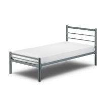 Steel Single Hostel Bed 7 x 3 ft Grey_0
