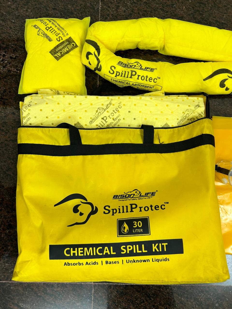 Bisonlife Polypropylene Chemical Spill Kit Yellow_1