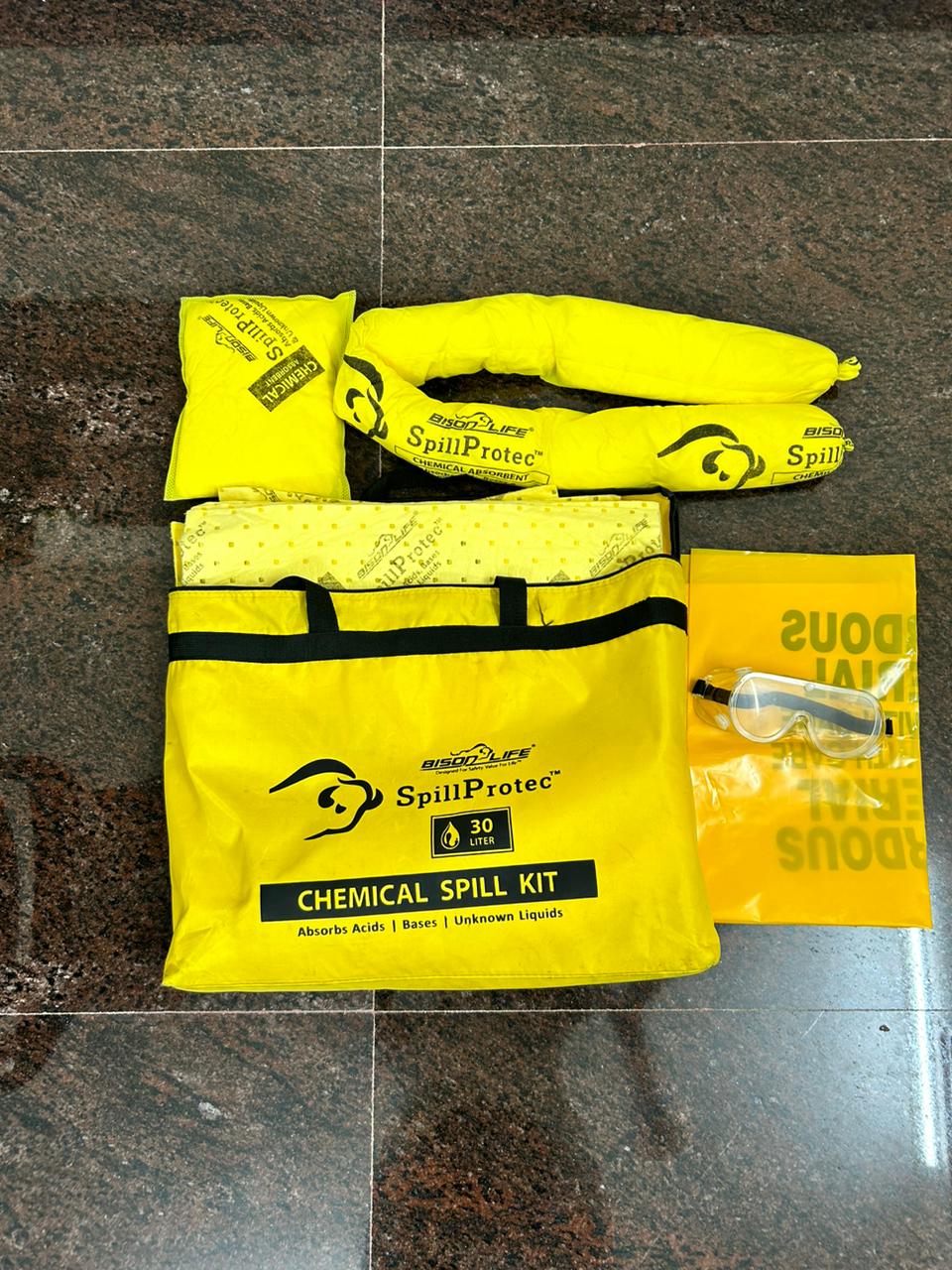 Bisonlife Polypropylene Chemical Spill Kit Yellow_2
