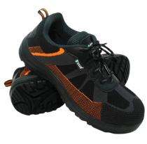 Zain Vent Dry Fit Knit Breathable Steel Toe Safety Shoes Black and Orange_0