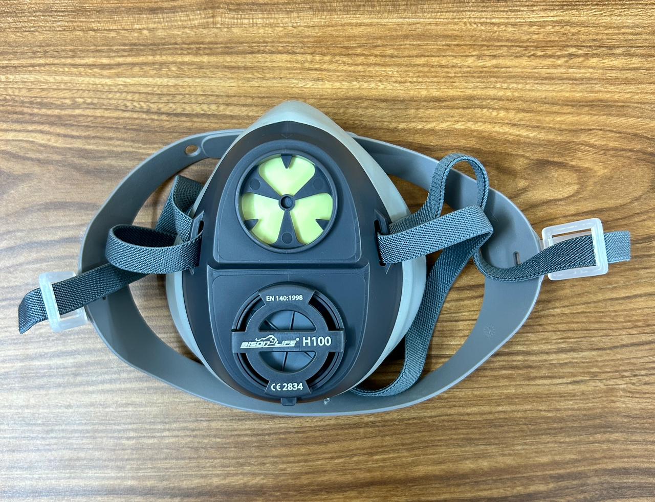 BisonLife Respirator Half Face IP54 Thermoplastic Elastomer Black_1