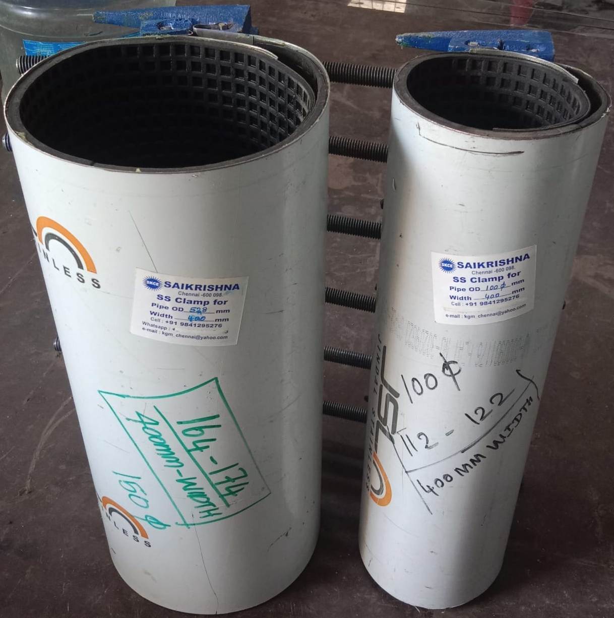 SKCE 100 mm Stainless Steel Repair Clamps_1