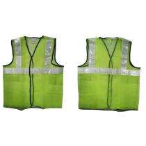 DC Polyester Safety Jackets L Without Sleeves Green_0