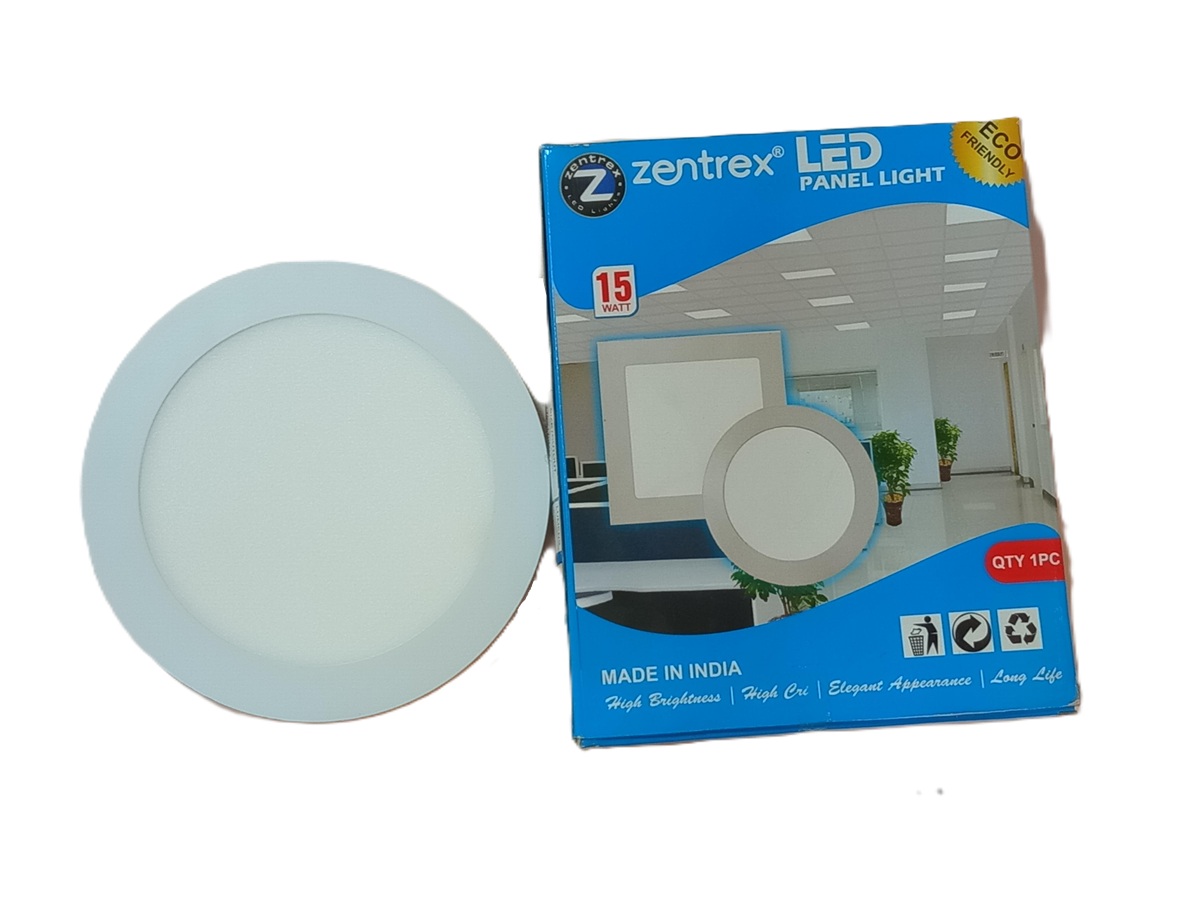 Zentrex 15 W Round Warm White 172 mm LED Panel Lights Concealed Mounted_1
