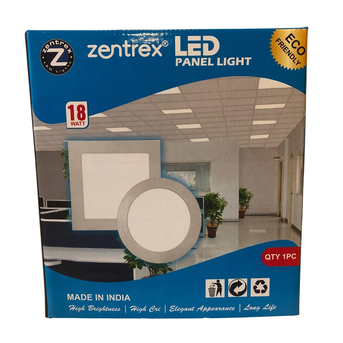 Zentrex 18 W Round Warm White 180 mm LED Panel Lights Concealed Mounted_1