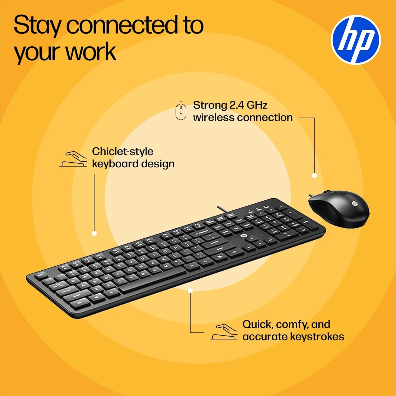 HP Wireless Black Computer Keyboard_2