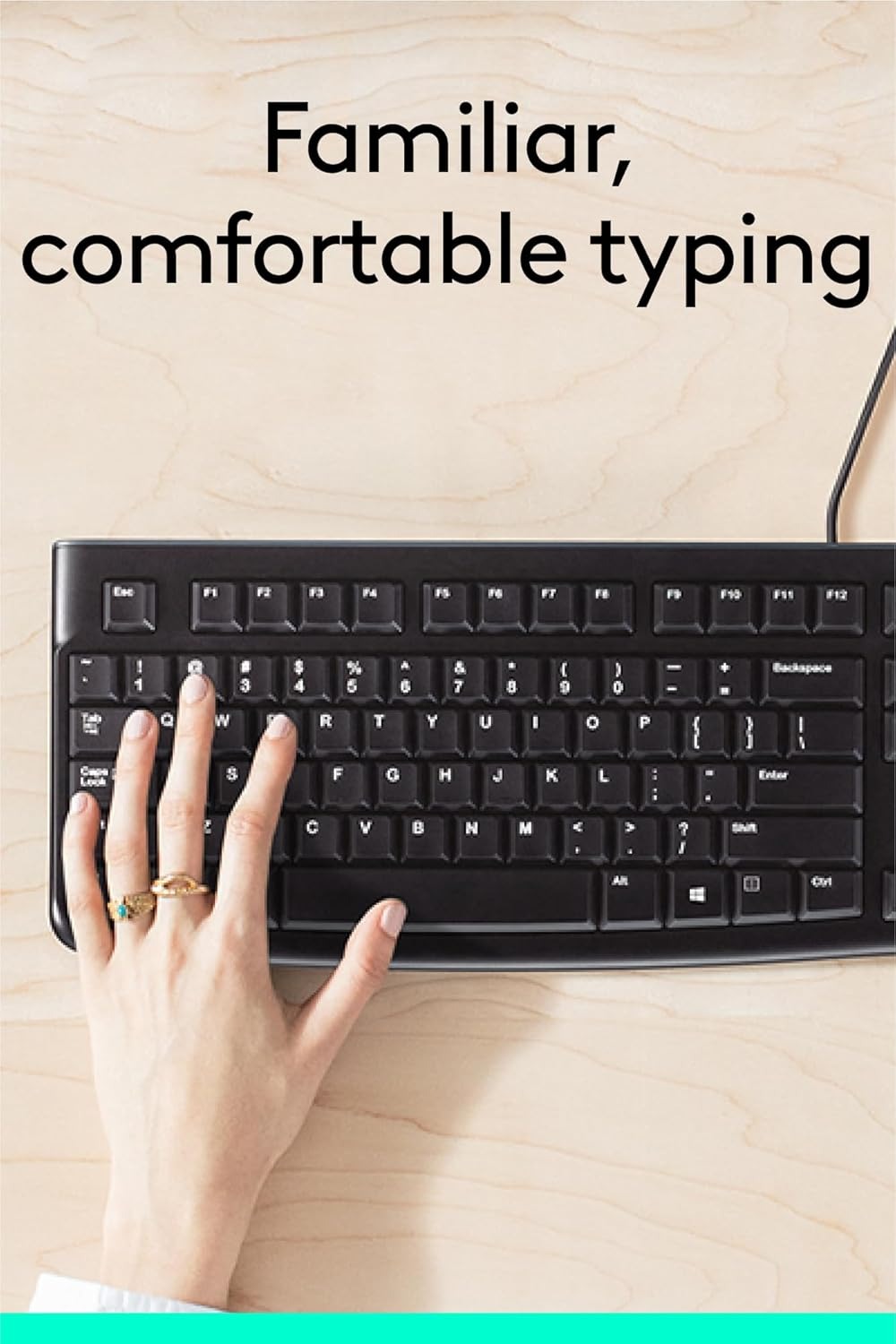 Logitech Wired Black Computer Keyboard_3