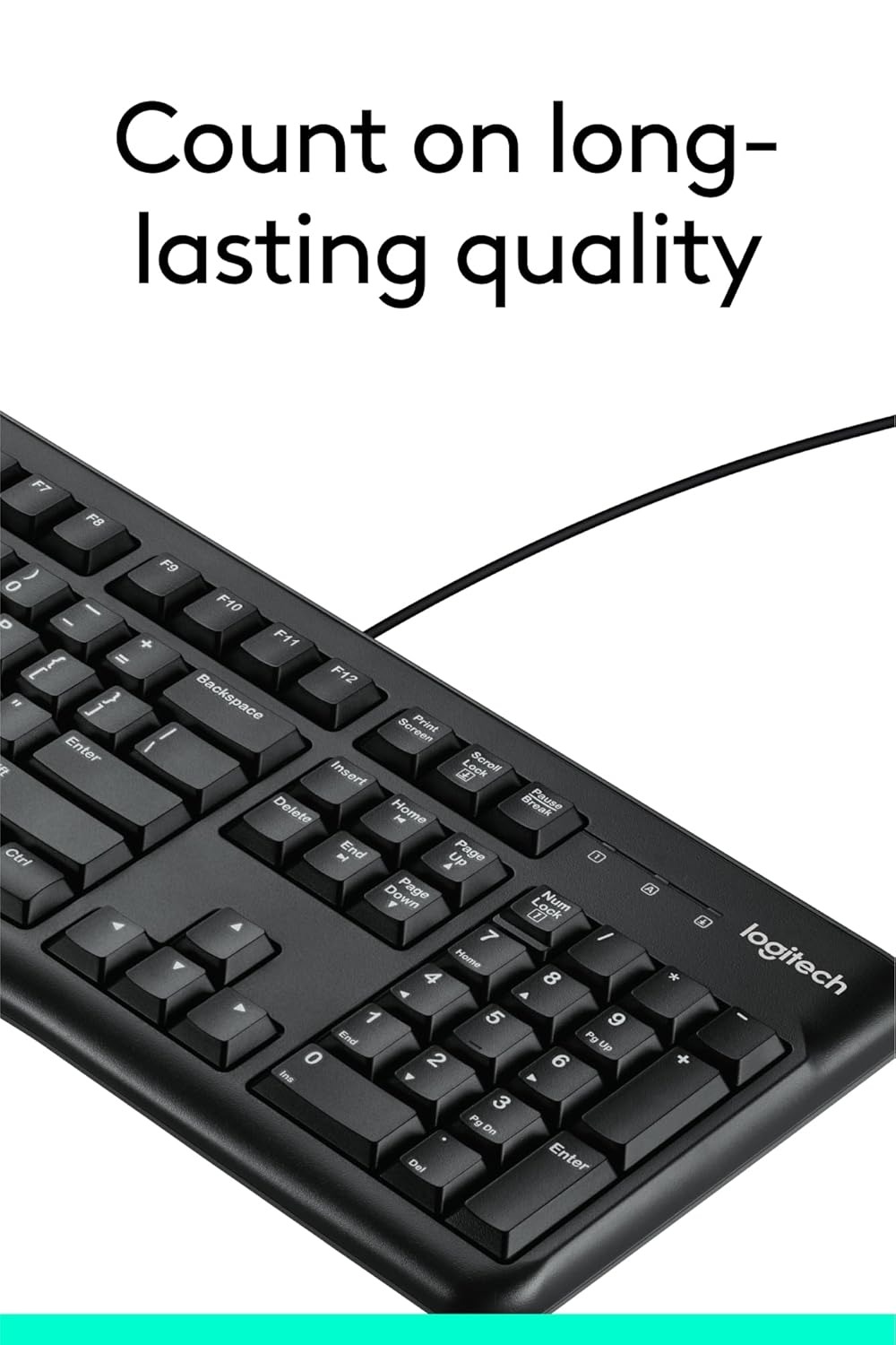 Logitech Wired Black Computer Keyboard_2