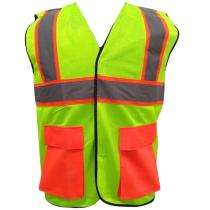 Deltech Polyester Safety Jackets S H01 Without Sleeves Green_0